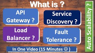 API Gateway  Load Balancer  Auto Scalability  Fault Tolerance  Service Discovery  In One Video [upl. by Claudell]