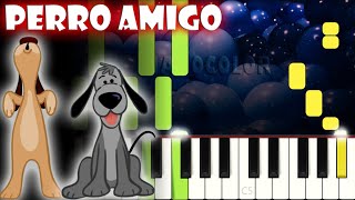 Perro Amigo  Piano Cover  Tutorial  Karaoke [upl. by Upton]