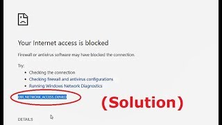 How to fix Your Internet access is blocked ERRNETWORKACCESSDENIED chrome  Unblock Internet [upl. by Jami]