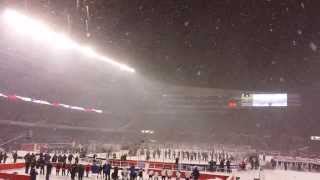 blackhawks stadium series national anthem [upl. by Nosidam]