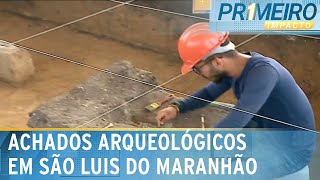 Construtora acha ossadas e peças arqueológicas em obra no Maranhão  Primeiro Impacto 150124 [upl. by Brower]