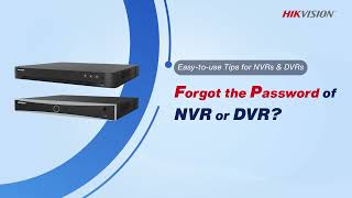 Easy to use Tips for NVRs amp DVRs — Forgot the Password of NVR or DVR [upl. by Ecinnahs421]