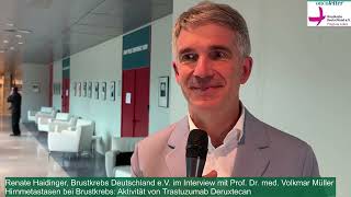 ESMO23 Prof Volkmar Müller Hirnmetastasen bei Brustkrebs Aktivität von Trastuzumab Deruxtecan [upl. by Dickman]