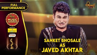 Sanket Bhosale Bane Javed Akhtar I Filamchi Music Award Show I Filamchi Bhojpuri I Comedy [upl. by Mattias381]