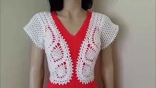 How to crochet a bolero with pineapple stitch  Part 2 [upl. by Fabrianne]