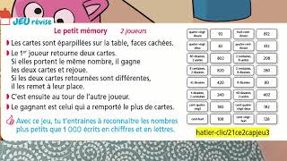 La rubrique Jeu revise dans Cap maths CE2 2021  Le Memory [upl. by Quenna217]