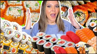 طلبت أكل من كل مطاعم السوشي في مدينتي 😱🍣 الفاتورة صدمة💔🥲 [upl. by Anaiviv]