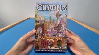 Citadels Board Game Silent Unboxing [upl. by Arais]