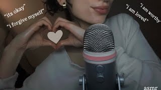 ASMR  positive affirmations for self love🤍 up close cupped whisper [upl. by Kerk669]