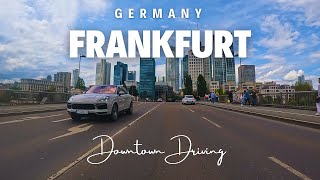 Frankfurt Lovely Modern European City  Downtown Driving 4K HDR [upl. by Ulane402]