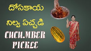 Dosakaya Nilva Pachadi in Telugu Bharathivlogs3353 cucumber cucumberpickle cucumberpachadi [upl. by Ahseyt800]