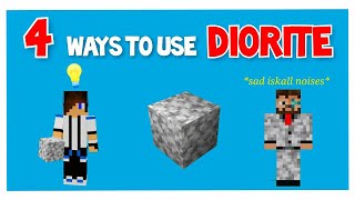 4 ways to use DIORITE in Minecraft [upl. by Gerita]