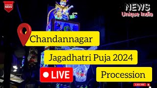 LIVE  Chandannagar Jagadhatri Puja Procession 2024 [upl. by Sisak]