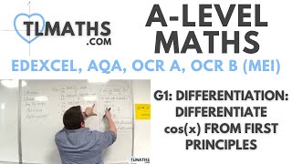 ALevel Maths G117 Differentiation Differentiate cosx from First Principles [upl. by Aihseuqram919]