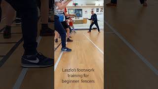 Basic fencing footwork movement for beginner [upl. by Bartholomeo]