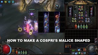 Path of Exile  How to make shaped Cospris Malice [upl. by Adnoloy905]