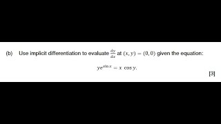 Implicit Differentiation  Math130 2023 Past Year Problem [upl. by Tatiana]