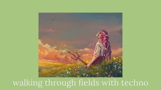 walking through fields with techno ctechnoblade inspired playlist [upl. by Riella]