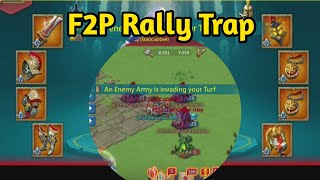 Lords Mobile KvK F2P Rally Trap Eat Mix Rallys Lords Mobile Gameplay [upl. by Ahsikym]