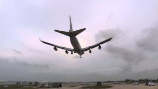 Cargolux 747 Landing at BQN Ramey Aguadilla Puerto Rico [upl. by Azeret401]