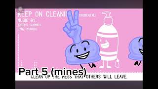 Keep on cleaning but bfdi characters sing it MAP 59 Slots open [upl. by Moseley]