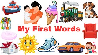 My First Words  Baby Learning Video Clips  Babys First Words [upl. by Haimes]