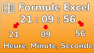 Excel  Formules HEURE MINUTE SECONDE  Calculer une heure avec des formules sur Excel [upl. by Htebazle852]