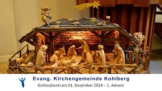 Gottesdienst zweiter Advent 08122024 Livestream  Evang Kirchengemeinde Kohlberg [upl. by Ennaesor]