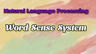 13 Word Sense System  NLP syntax analysis  nlp naturallanguageprocessing jntuhexampaper [upl. by Kuster]