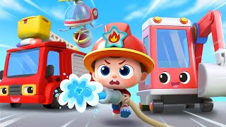 Forest Fire Rescue  Fire Rescue Team  Nursery Rhymes amp Kids Songs  BabyBus [upl. by Einahc]