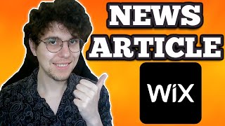 How To Add News Articles To Wix [upl. by Smart]