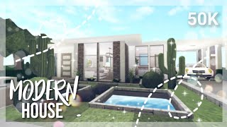 Roblox  Bloxburg  50k No Gamepass Modern House [upl. by Ynattib740]