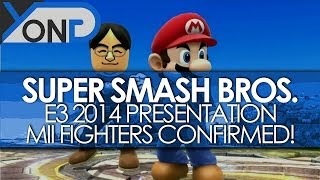 Super Smash Bros Wii U3DS  E3 2014 Presentation Mii Fighters Figurines Unveiled Release Dates [upl. by Cigam]