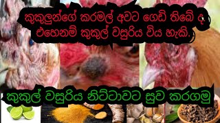 කුකුල් වසුරිය නිට්ටාවට සුව කරගමුFOWL POX Treatment IN AURWEDA [upl. by Dogs183]