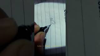 Left handed calligraphy calligraphyforbeginners calligraphy pencilcalligraphy [upl. by Nodroj]