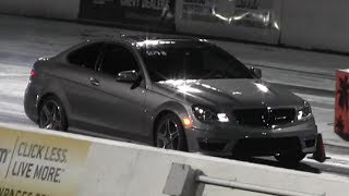 451 HP Mercedes C63 AMG Coupe  2 Friends 1 Car 3 Passes  14 Mile Drag Video  RoadTestTV ® [upl. by Thia]