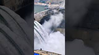 Baihetan Hydropower Station flood discharge HydropowerStation flooddischarge Dam [upl. by Norabel]