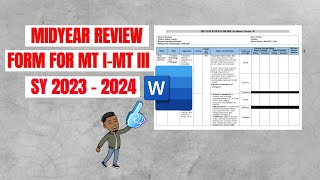 MIDYEAR REVIEW FORM FOR MASTER TEACHER I  III SY 2023 2024 [upl. by Buell663]