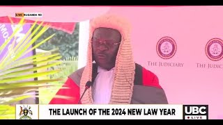 CHIEF JUSTICE OWINY DOLLO ACKNOWLEDGES JUDICIAL STAKEHOLDERS AT THE LAUNCH OF THE 2024 NEW LAW YEAR [upl. by Ardekal]