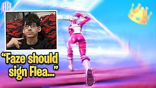 FaZe Sway Reacts to Flea quot60 Ping King👑quot Montage Fortnite [upl. by Ecahc558]