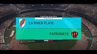 RIVER VS PATRONATO PES 2018 SUPERLIGA ARGENTINA Liga Master [upl. by Kal]