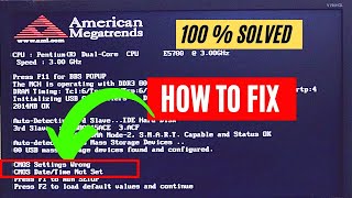 CMOS Battery Settings Wrong Checksum Error On Every Boot Startup  CMOS Date amp Time Not Set  Fixed👍 [upl. by Tiffanle]