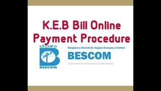 HOW TO PAY BESCOM  KEB BILL ONLINE EASY METHOD [upl. by Namaan]