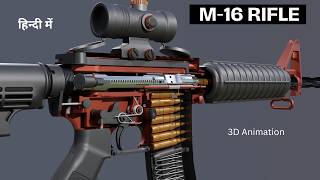 How Rifle Works  M16 Rifle Working  3D animation [upl. by Ruthven]