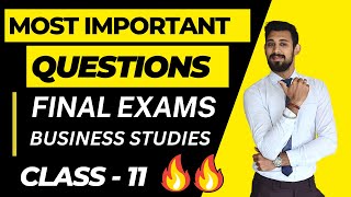 Most Important questions  Business Studies  Class 11  Must Watch [upl. by Marika]