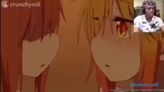 KSI react to Kobayashi and Tohru kissing [upl. by Lyrret853]