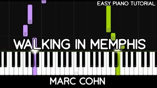 Marc Cohn  Walking in Memphis Easy Piano Tutorial [upl. by Yrevi805]