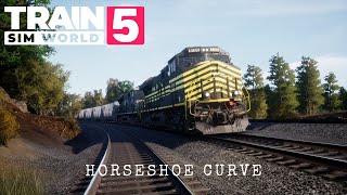 Steep Grades and Sharp Turns Horseshoe Curve ES44AC  Train Sim World 5 [upl. by Unhsiv459]