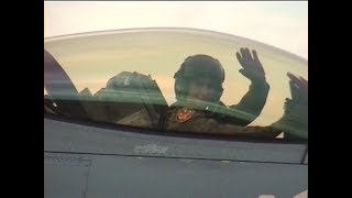 RNLAF F16 Demo Team with Captain Ralph quotSheikquot Aarts  Kecskemét Airshow 2008 [upl. by Kciregor]