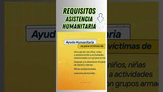 🛑 Asistencia Humanitaria y Requisitos ✅Víctimas y Desplazados 2024 [upl. by Anirtep724]